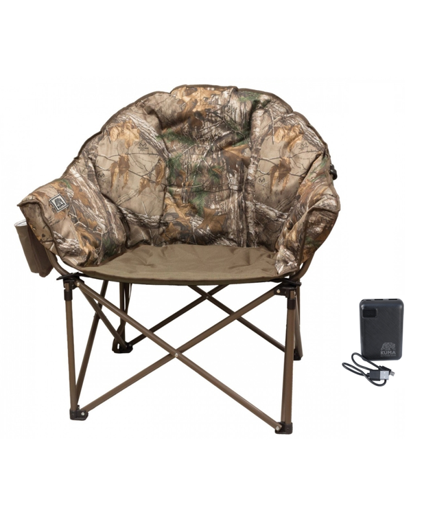 Kuma Lazy Bear Heated Chair w/Power Bank  Real Tree