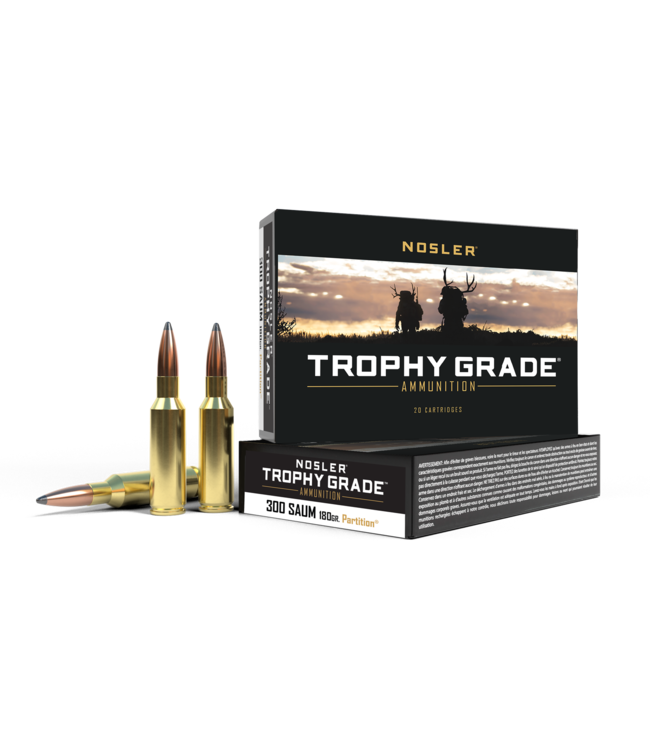 Nosler Partition Ammunition  300 Rem SAUM - 180gr Spitzer