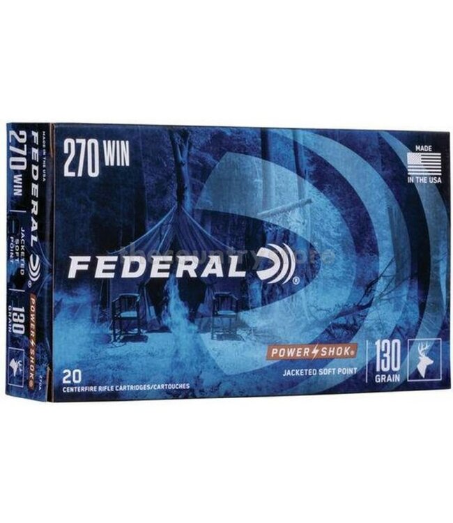 Federal Power-Shok Ammunition .270 Win  130gr SP (Canadian Box)