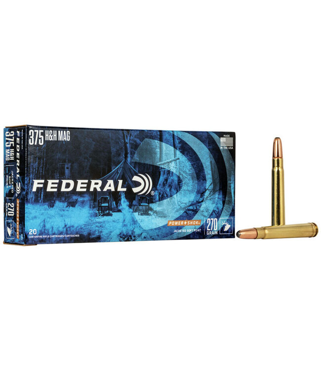 Federal Power-Shok Ammunition .375 H&H  270gr SP