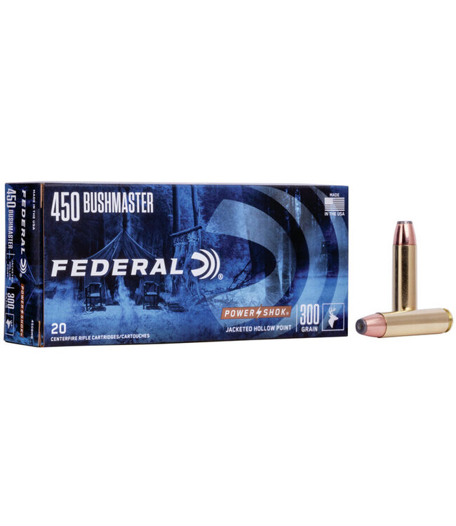 Federal Power-Shok Ammunition .450 Bushmaster  300gr JSP