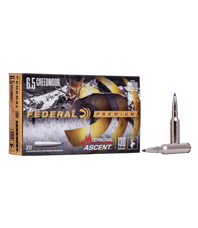 Federal Premium Terminal Ascent Ammunition  6.5 Creedmoor - 130gr BBT