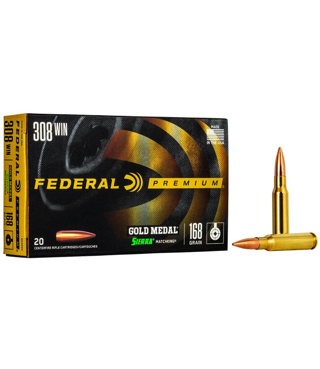 Premium Gold Medal 308 Win 168gr Sierra Match HP BT