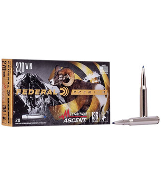 Premium Terminal Ascent Ammunition  270 Win - 136gr BBT