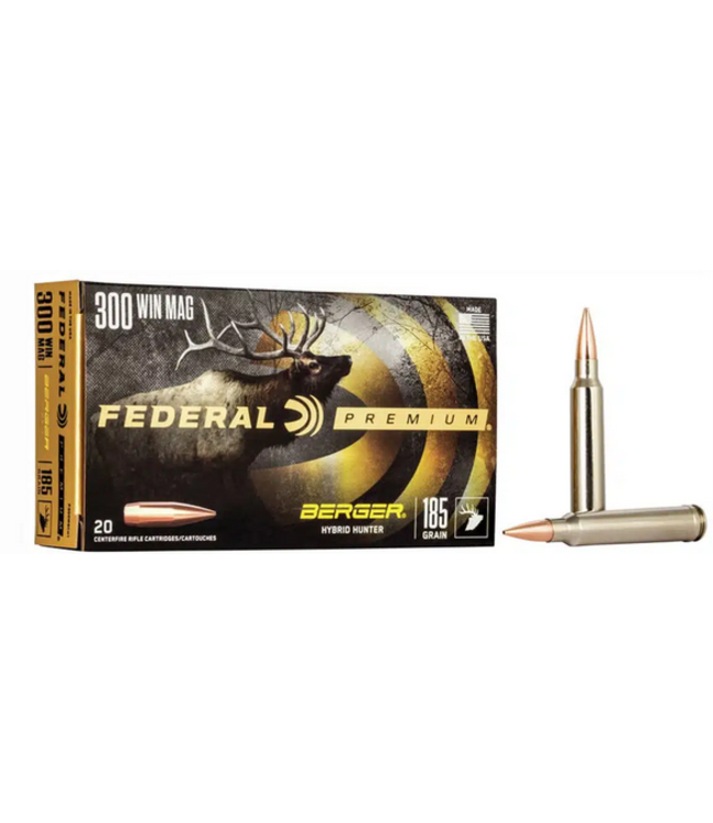 Premium 300 Win Mag 185gr Berger Hybrid Hunter