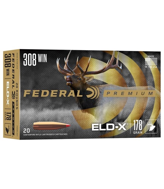 Federal Premium ELD-X Ammunition 308 Win - 178gr ELD-X
