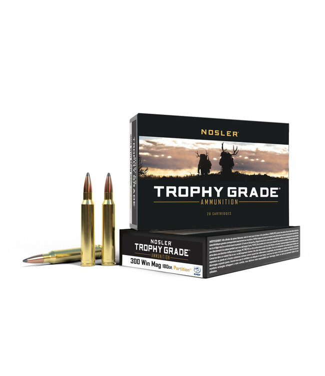 Nosler Ammo Trophy Grade 300 Win Mag 180gr PT SP 20 ct