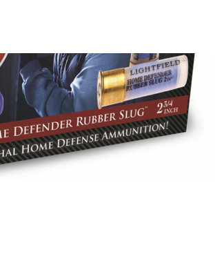 Lightfield Home Defender Less Lethal Ammunition 12GA 2-3/4" 130 Grain Rubber Slug