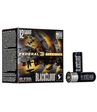 Federal Ammo 12GA 2 3/4"   1 1/8oz  Shot 2  Black Cloud  Steel Waterfowl  25 Rnds