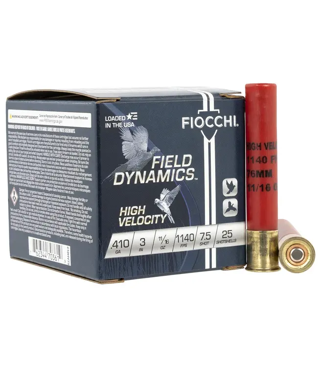 Fiocchi Ammunition Fiocchi Field Dynamics High Velocity  410GA 3" 7.5 Shot