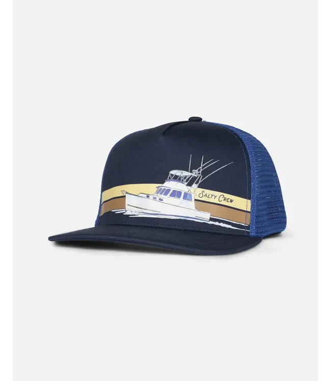 Salty Crew Waterline Trucker Navy