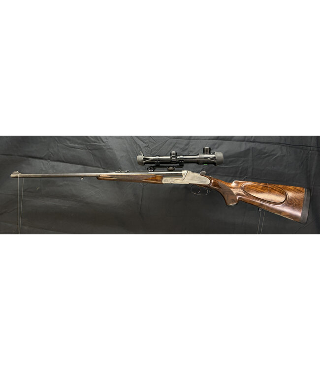 Heym Sidelock 9.3x74R- 24in - 2rd - C#4940 - Cond: G - Break - w/ Zeiss Varipoint 1.4-4 scope, EAW Q.D Mounts