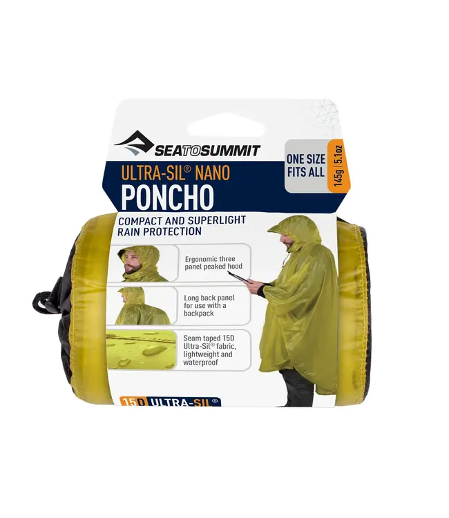 SeaToSummit Ultra-Sil Nano 15D Waterproof Poncho  Lime Green