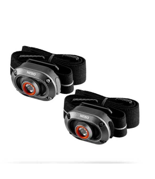 Nebo Mycro Headlamp and Cap Light 250 Lumens 2pk