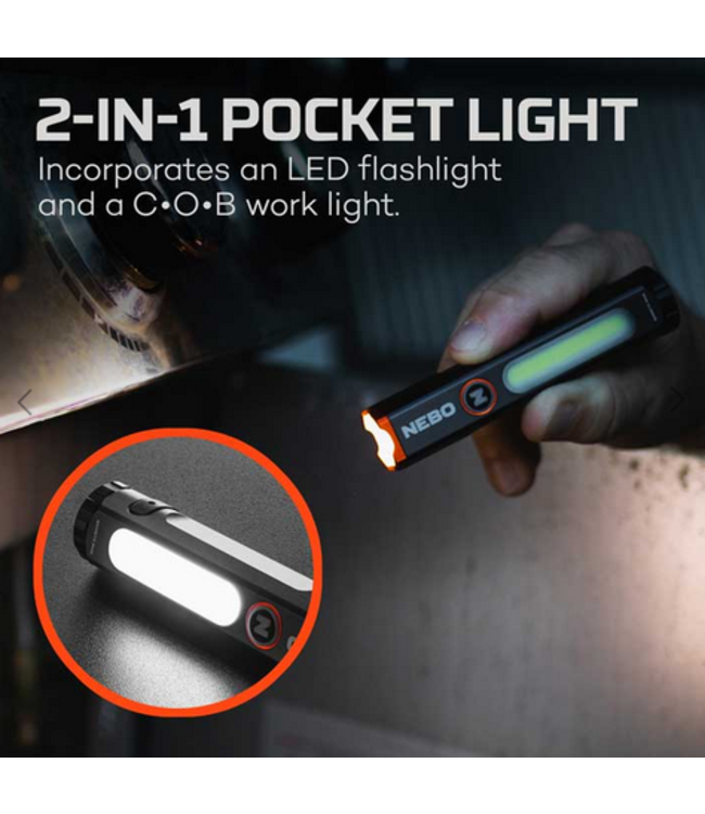 Nebo Mini Larry Rechargeable Pocket Light 500 Lumens