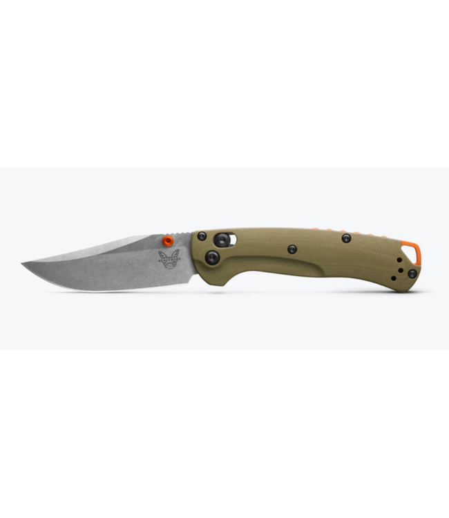 Benchmade Mini Taggedout G10 OD Green Axis Clip Point