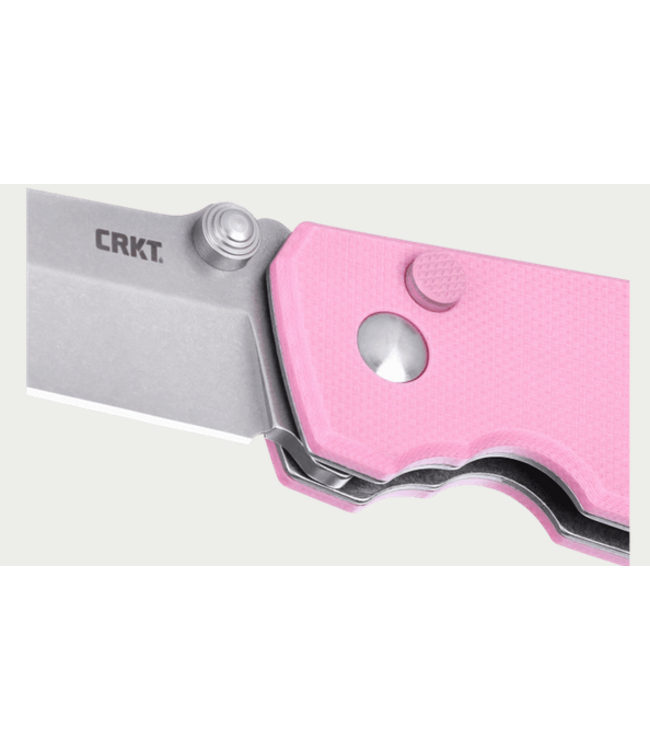CRKT Knives Squid folding knife Button Lock Rose Quartz