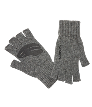 SIMMS Wool Half Finger Glove Steel