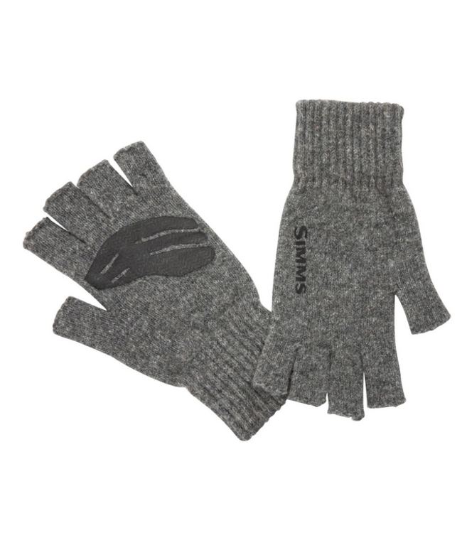 SIMMS Wool Half Finger Glove Steel