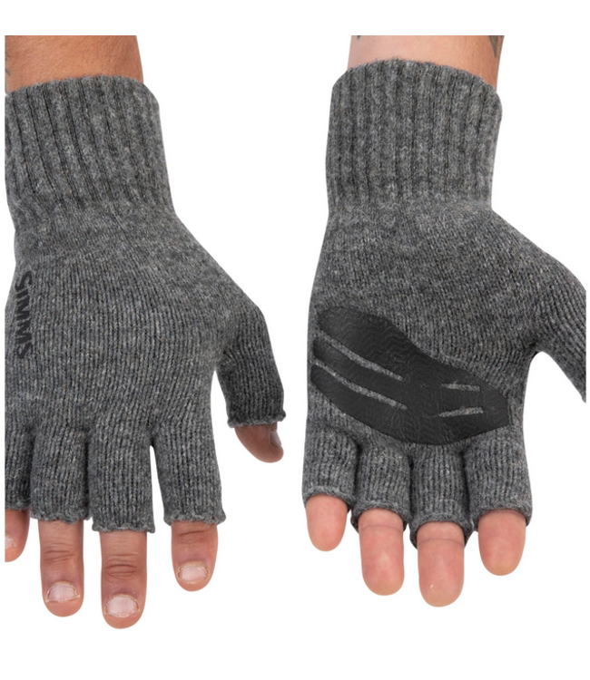 SIMMS Wool Half Finger Glove Steel