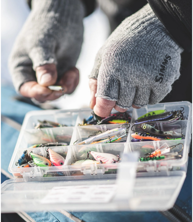 SIMMS Wool Half Finger Glove Steel