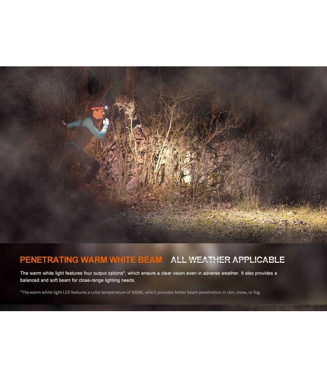 Fenix HM65R-T Nebula Rechargeable 1600 Lumens Dual Beam LED Headlamp