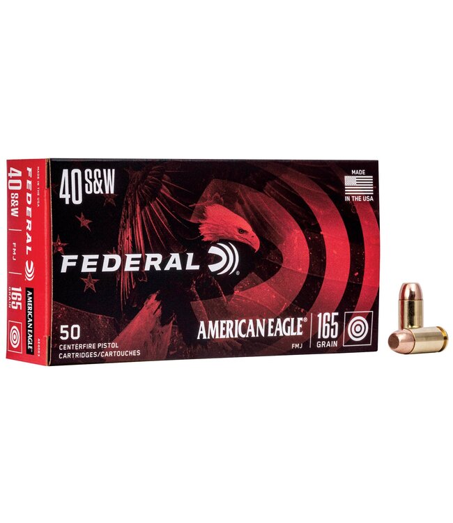 Federal American Eagle 40 S&W 165gr FMJ 50/box