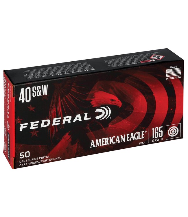 Federal American Eagle 40 S&W 165gr FMJ 50rd