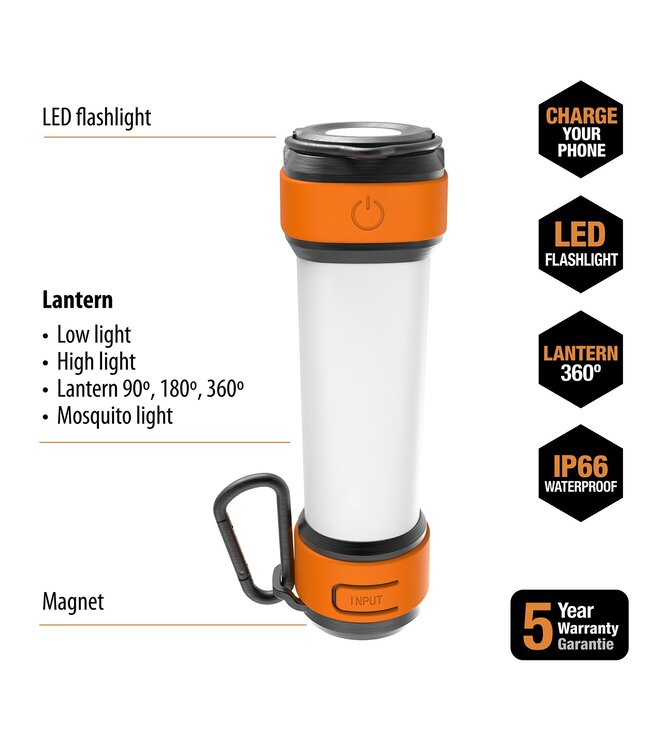 Trek Lantern, Flashlight, 4,000mAh Power Bank