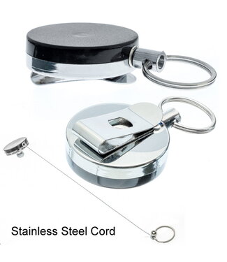 SE 1.5in Black Pull Key Reel w/ 28" Long