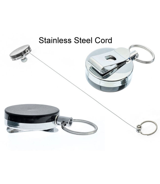 SE 1.5in Black Pull Key Reel w/ 28" Long