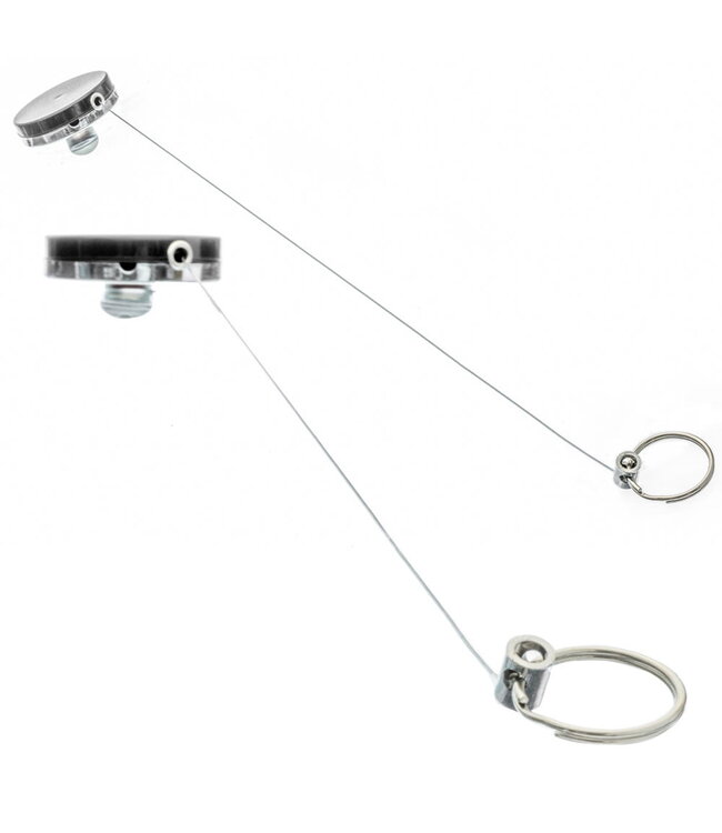 SE 1.5in Black Pull Key Reel w/ 28" Long
