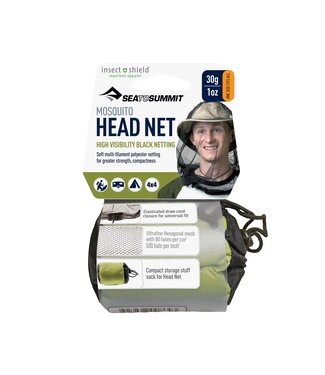 SeaToSummit Mosquito Head Net- High Visibility W/ Black Netting