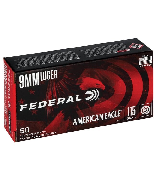 American Eagle 9mm 115gr FMJ 50/box