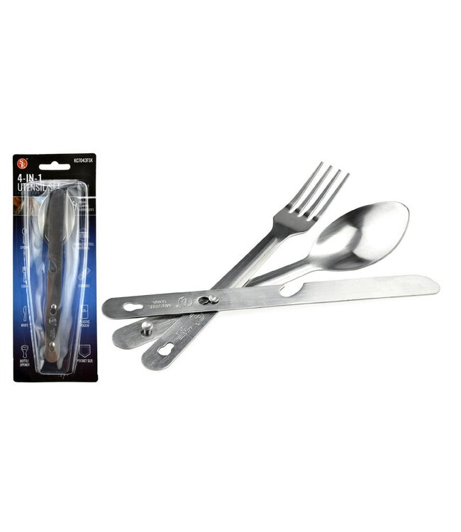 SE 4 in 1 Detachable Utensil Fork/Knife/Spoon/Bottle Opener