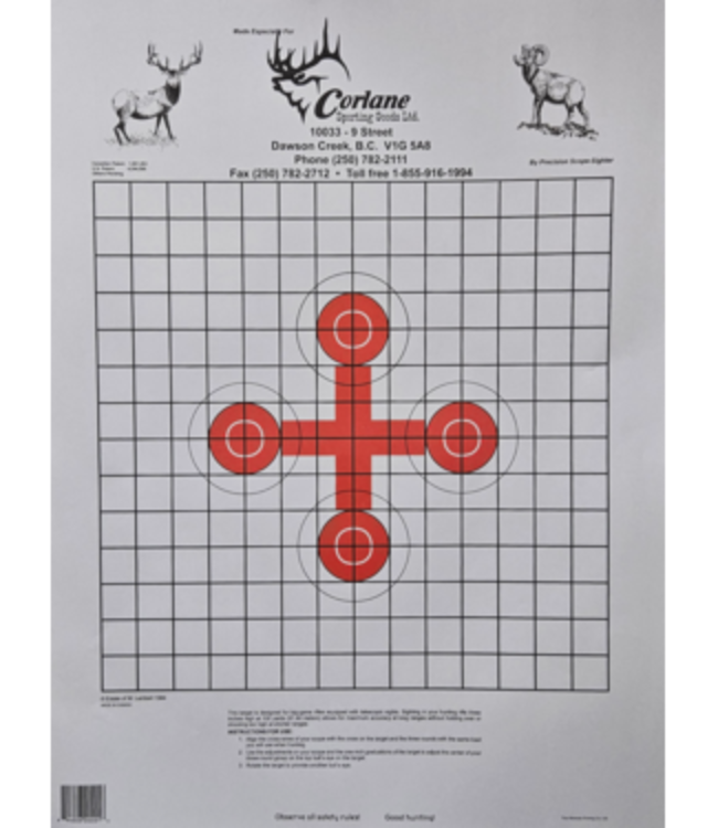 Corlane Branded CORLANE 50YARD TARGETS 4 FOR $4.00