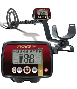 Fisher Research Labs Fisher F22 Weatherproof Metal Detector 9'' Coil - Black