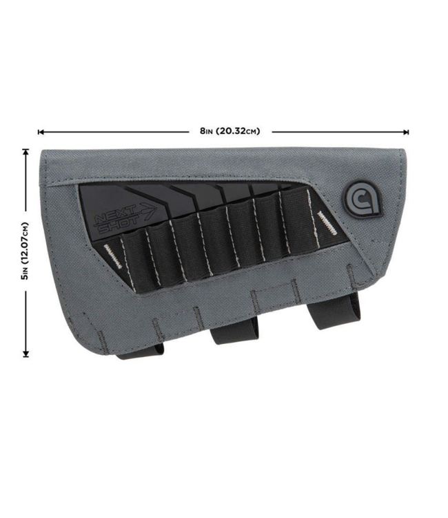 Allen Next Shot Bridger Premium Buttstock Cartridge Carrier Grey