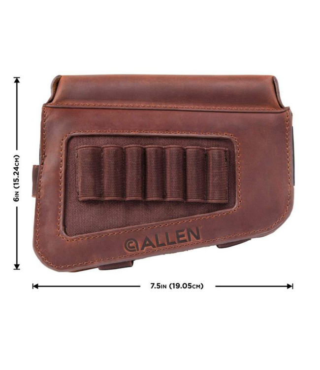 Allen Westcliff Leather Buttstock Cartridge Carrier & Cheek Piece  Brown