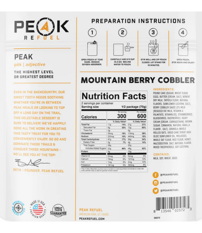 Mountain Berry Cobbler Dessert