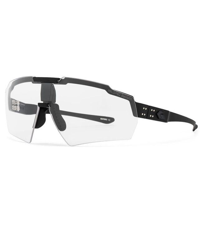 Gatorz BlastShield Shooting Glasses, MILSPEC Ballistic Lens, Smoke & Clear Bundle /Black