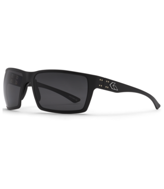 Gatorz Marauder Eyewear: Black Cerakote Frame w/Black Logo, Smoke Polarized Lens