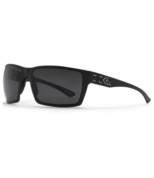 Gatorz Marauder Eyewear: Black Cerakote Frame w/Black Logo, Smoke Polarized Lens
