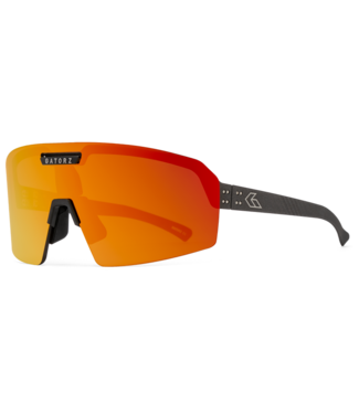 Gatorz Havok Sunglasses Engraved Logo Graphite Frame Sunburst Mirror Lens