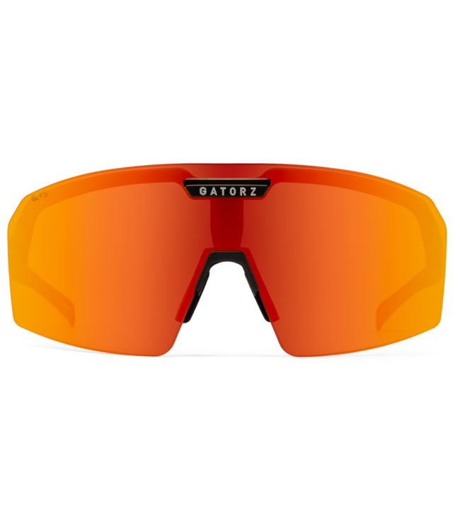 Gatorz Havok Sunglasses Engraved Logo Graphite Frame Sunburst Mirror Lens