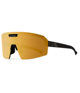 Gatorz Havok Eyewear: Black Frame w/Engraved Logo, Smoke w/Gold Mirror w/Anti-Fog Lens