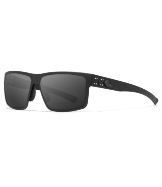 Gatorz Rig Eyewear: Black Cerakote Frame w/Black Logo, Smoke Non-Polarized Lens