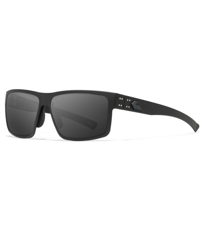 Gatorz Rig Eyewear: Black Cerakote Frame w/Black Logo, Smoke Non-Polarized Lens