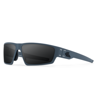 Gatorz Warhawk Eyewear: Slate Frame w/ Black Logo, Ballistics Smoke w/ Anti-Fog Lens