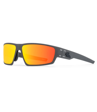 Gatorz Warhawk Sunglasses Graphite Matte Black Logo Digitally Optimized Polarized Opz Sunburst Graphite